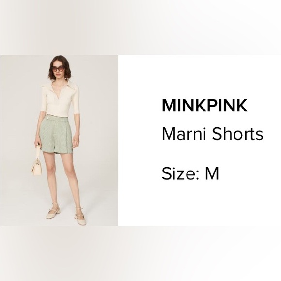 NWOT Mink Pink Dress Shorts. High end lined. Shorts are fully lined. - Picture 2 of 3